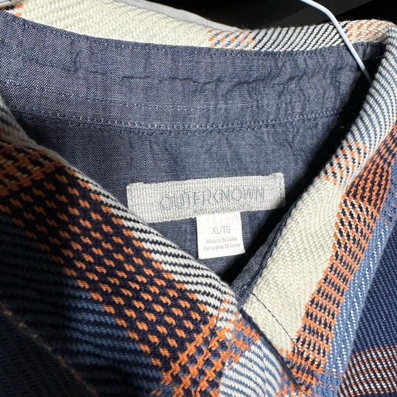 Outerknown Blue and Orange Textured Shirt - Picture 3 of 3